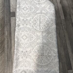 White and sliver/gray Woven Shower Curtain with Shimmer never used